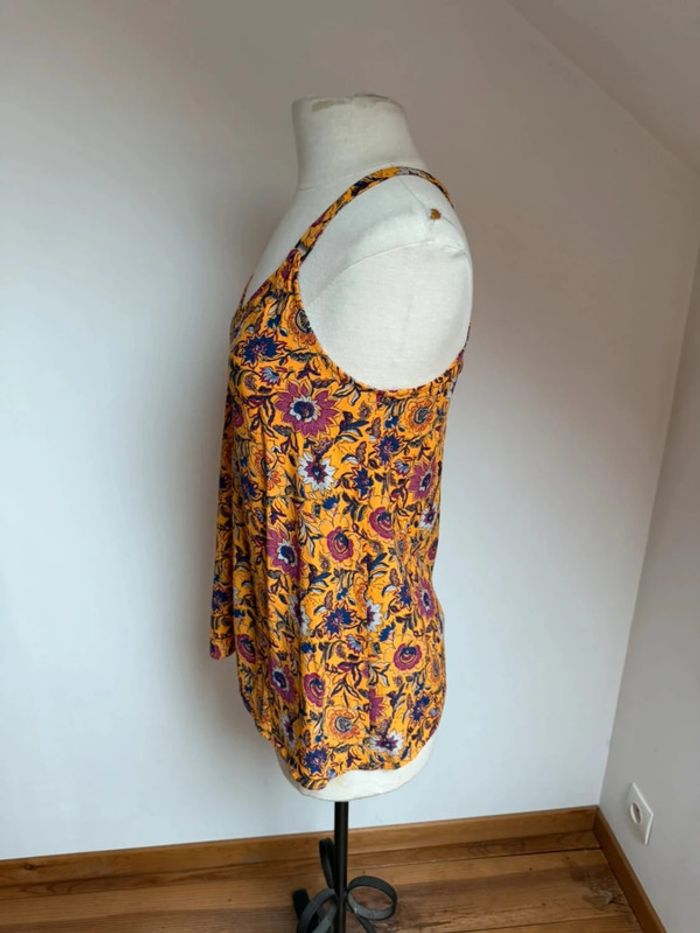Superbe haut caraco neuf fluide fleuri Promod en viscose 🌸 38 M - photo numéro 4