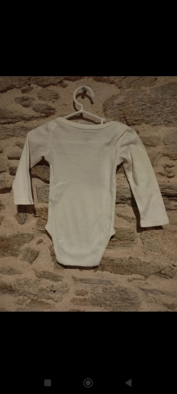 Lot 2 bodies manches longues, taille 6 mois, collection 2025 - photo numéro 3