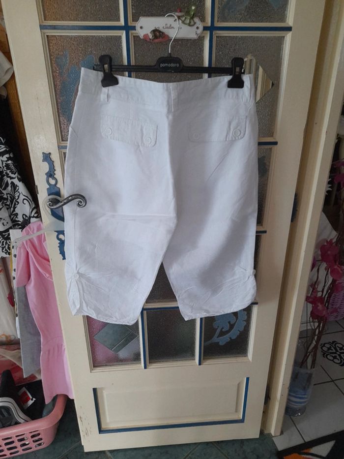 Joli bermuda lin et coton neuf - photo numéro 4