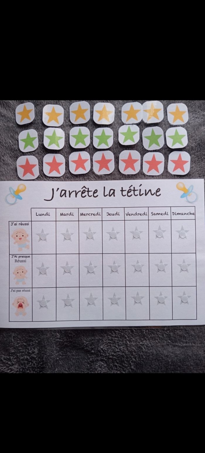 Fiche plastifié j'arrête là tétine - photo numéro 4