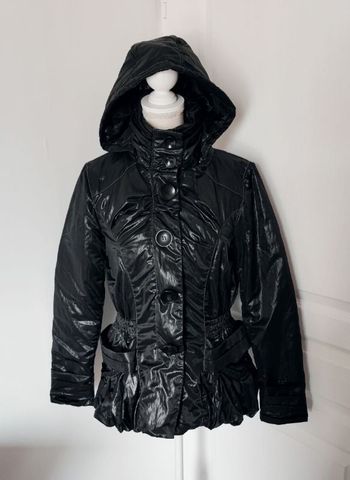 🌺 Manteau - Noir aspect vynil - Danniel Brunni - XS (34) / 14 ans 🌺