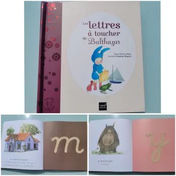 Livre Montessori 🐸 Les Lettres à toucher de Balthazar 🌳