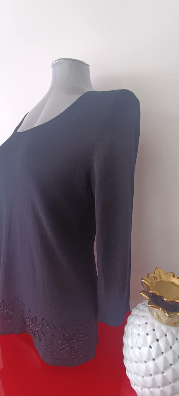 Haut Top T-shirt noir manches 3/4 "M&S mode" Taille EUR M 40/42 - photo numéro 9