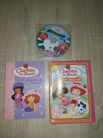 Lot  livre + 2 dvd Charlotte aux fraises
