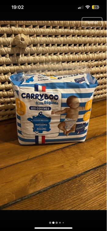Paquet de couches Carryboo / Taille 1 (2-5 kg) / NEUF