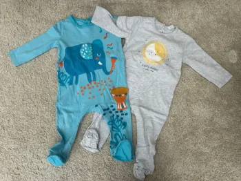 Lot de 2 pyjamas bébé mixtes - 12 mois - DPAM et Texe