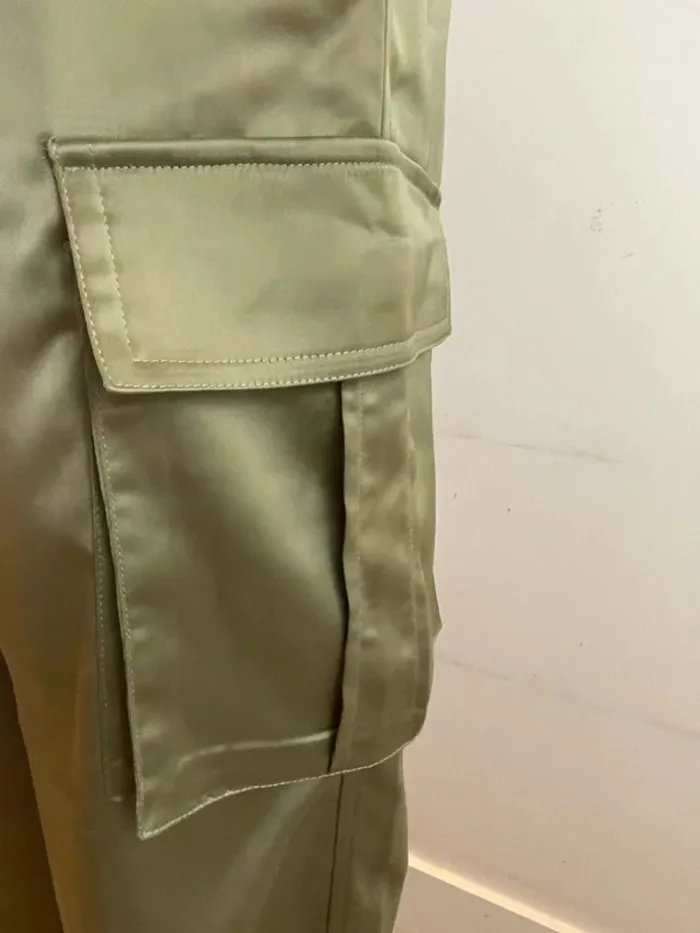 Superbe pantalon droit kaki fêtes - photo numéro 5