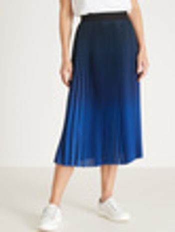 Jupe plissée soleil - entièrement élastiquée - Daxon - taille 48 - coloris bleu