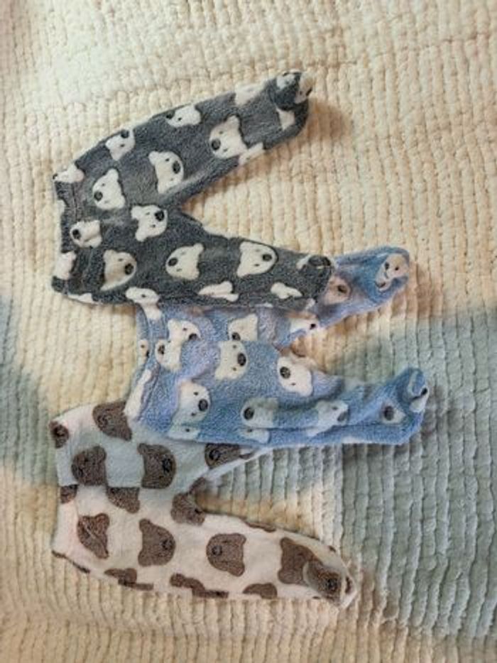 Lot de 3 pantalons pyjamas bébé