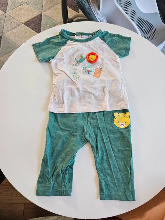 Ensemble tee-shirt/legging - P'tit Bisou - 6 mois/67 cm