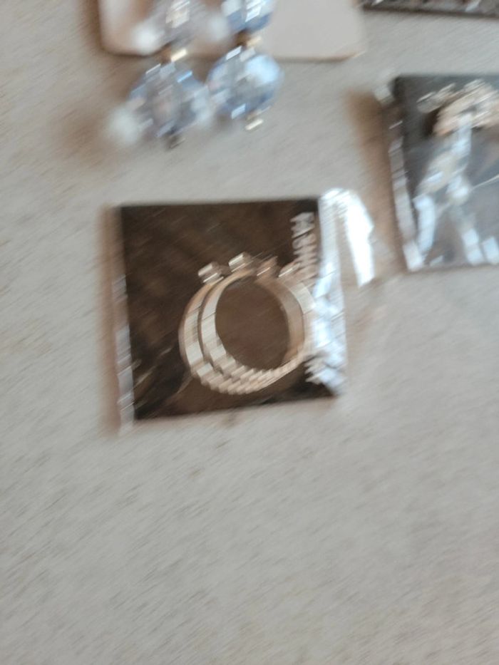 Lot boucles d'oreilles perle pendentif créole strass - photo numéro 3