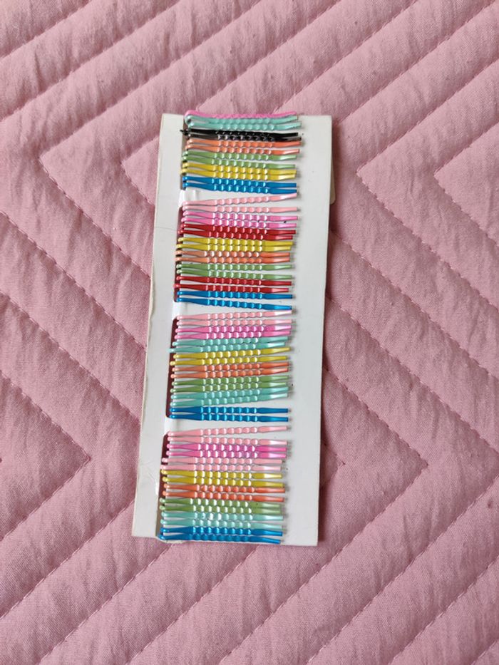 Lot barrettes multicolore