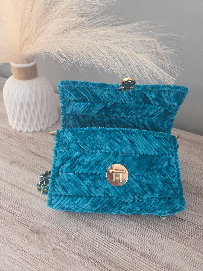 Sac a main Bleu Velvet - photo numéro 5