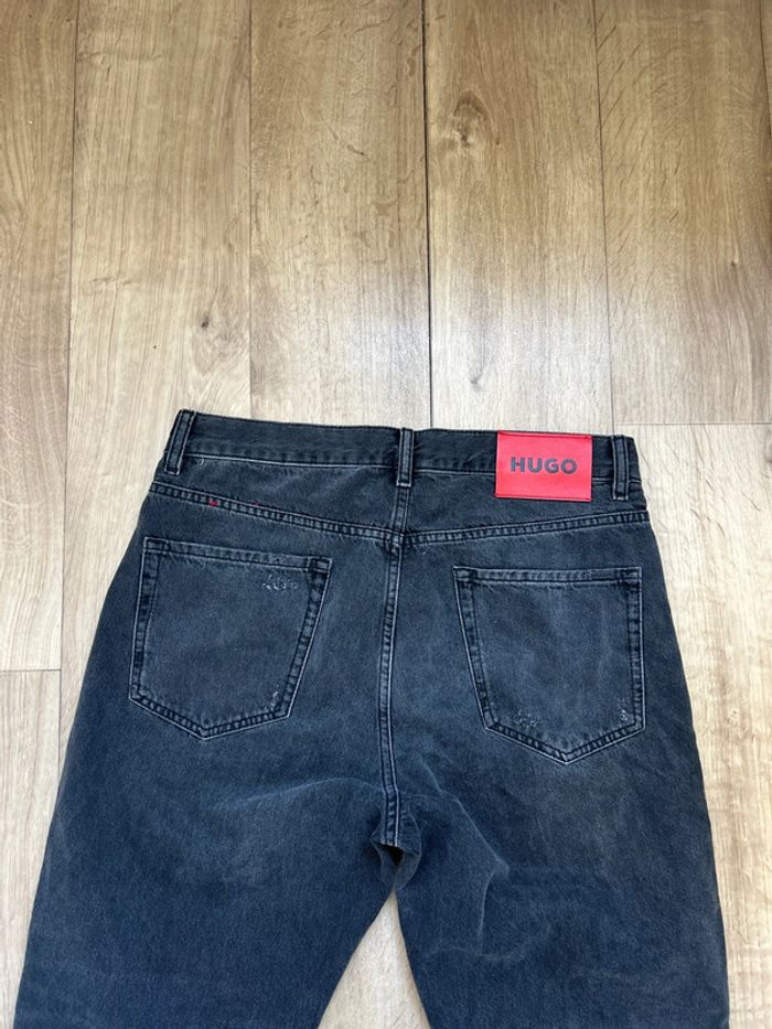 Jeans gris foncé Hugo loose tapered fit cropped W32 L32 - photo numéro 5