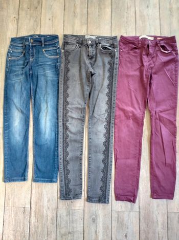 Lot de trois jeans femme skinny taille 36