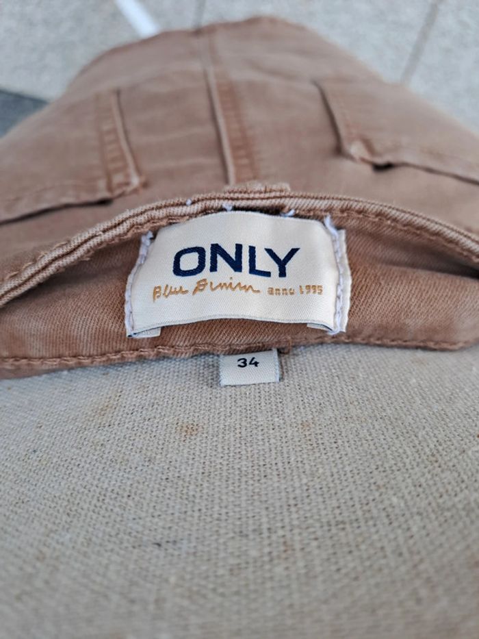 Mini jupe cargo Only marron camel t. 34 - photo numéro 6
