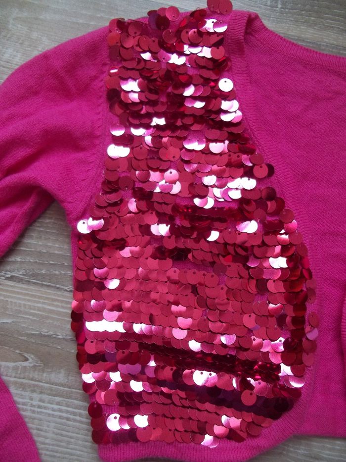Boléro tricot et sequins rose SoHo 140 - photo numéro 2