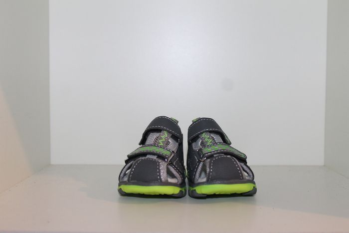 superbe sandales nus pieds grise et verte 24 - photo numéro 2