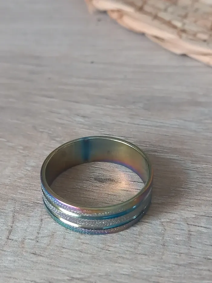 Bague en acier inoxydable taille 21 (66) - photo numéro 5