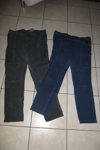 lot de 2 pantalons stretch taille haute ms mode taille 46