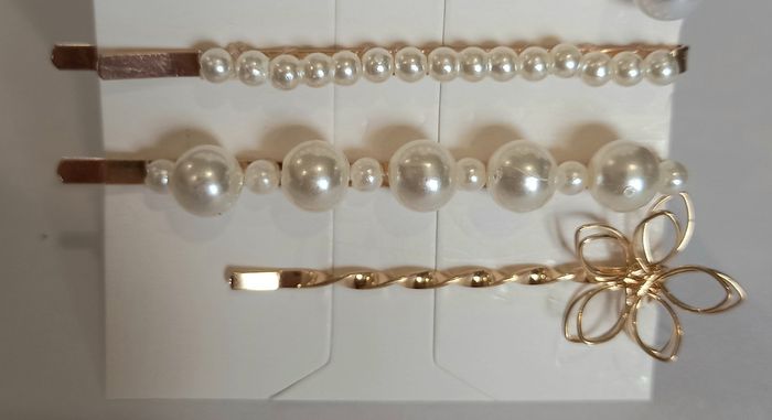 Lot de 7 barettes cheveux perles - photo numéro 3