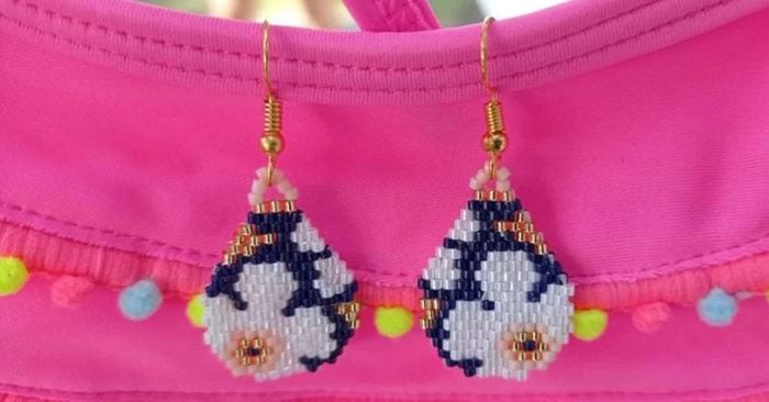🔮 Boucles d'oreilles Fleurs NEUVES 🔮 - photo numéro 2