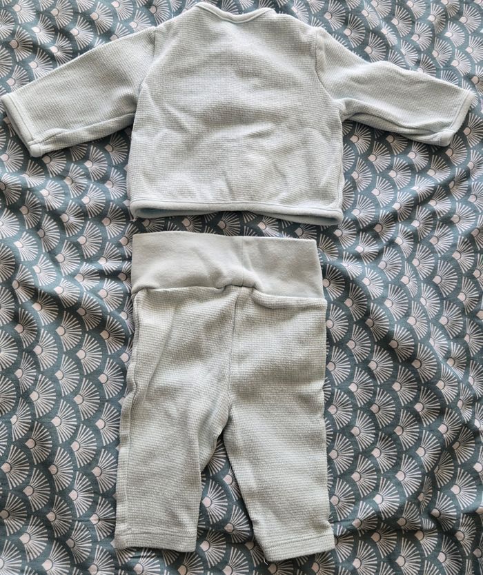 Ensemble pantalon body et veste nid d'abeille - photo numéro 2