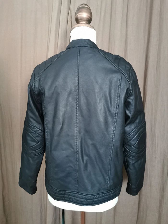 Blouson blazer perfecto veste en cuir noir Zara taille 11-12 ans - photo numéro 3
