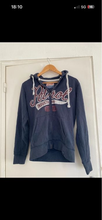 sweat à zip bleu marine de petrol industries taille S
