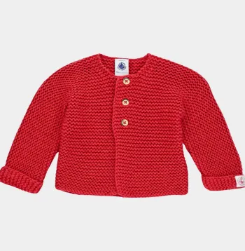Cardigan 3 mois en laine et coton Petit Bateau