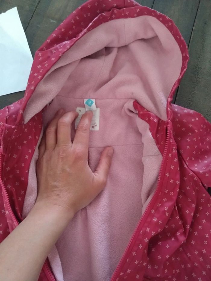 Parka ciré 3 ans rose bébé fille - photo numéro 4