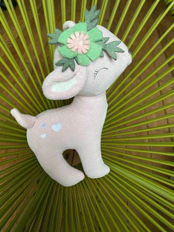 Doudou faon rose 25 cm parfait état