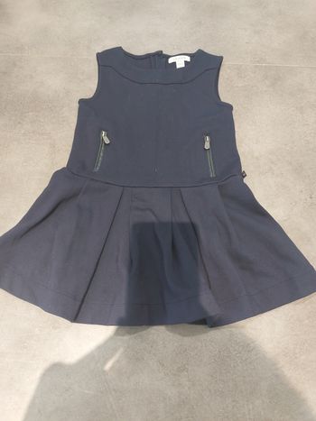 Robe sans manches fille 4 ans bleu marine
