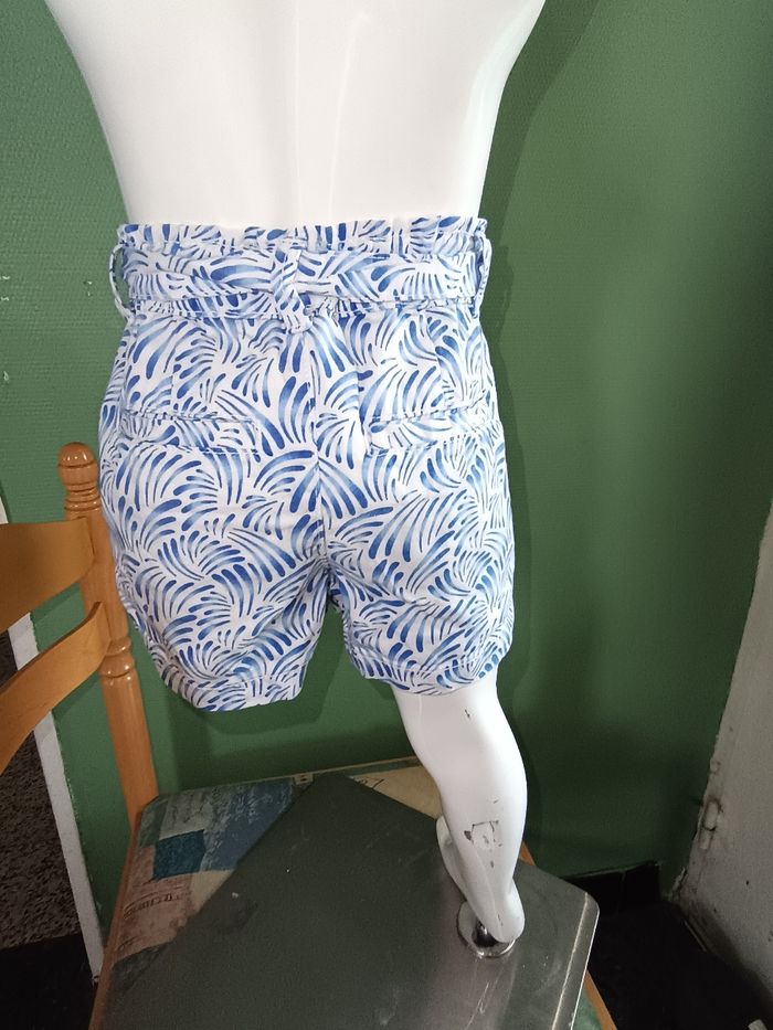 Short cargo bleu et blanc - photo numéro 6