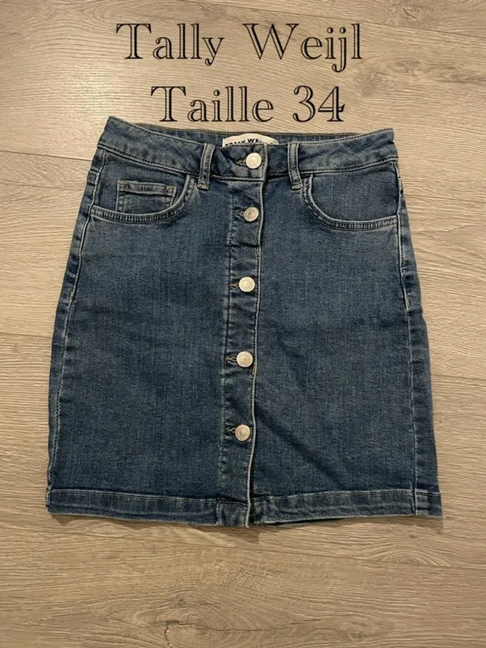 Jupe en jean boutonnée Tally Weijl Taille 34 - Très bon état