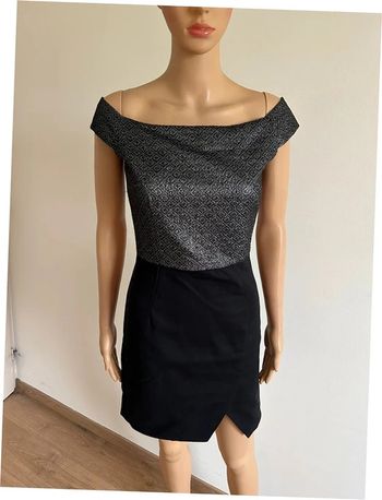 Robe noire et argentée sans manches Naf Naf taille 36 TBE