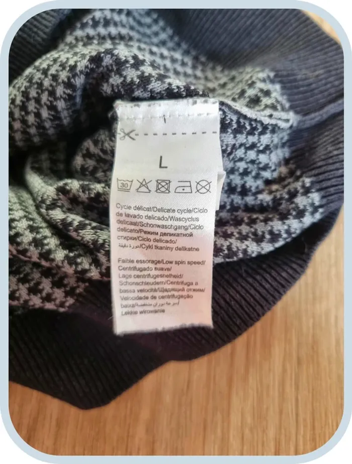 Pull à col rond noir/gris Jules Homme Taille L - photo numéro 8