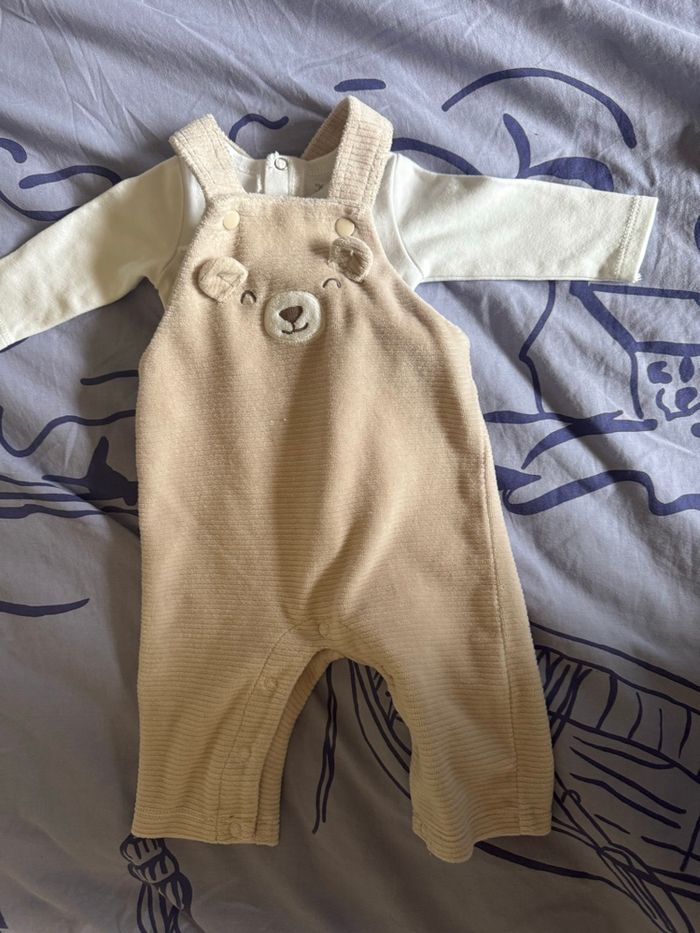 Salopette beige taille 3 mois - photo numéro 3