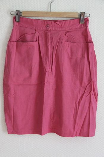 Vintage jupe rose en 100% coton