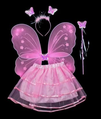 Deguisement papillon rose et ces accessoires Taille 3-6ans