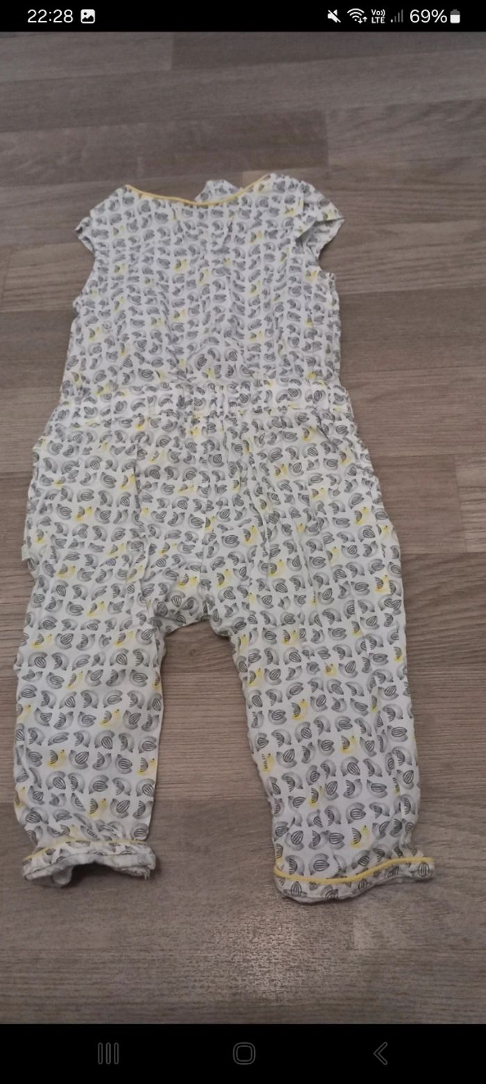 Combinaison jaune et gris a motif obaibi 6 mois - photo numéro 3