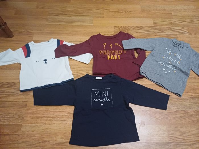 Lot 4 tee shirt manches longues bébé garçon