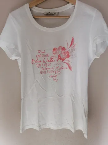 Maillot ultra léger blanc et rose Tom Tailor S