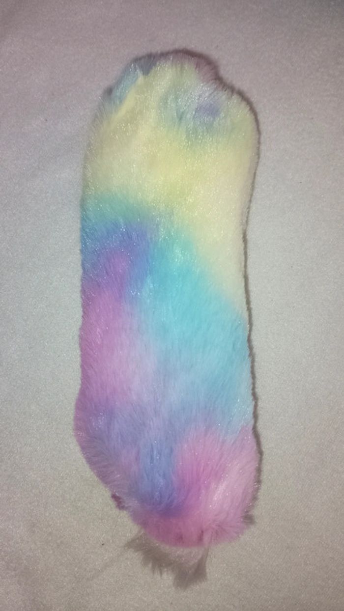 Trousse douce rainbow pompon rose - photo numéro 3