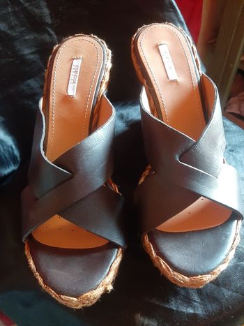 Sandales  compenssees en cuir