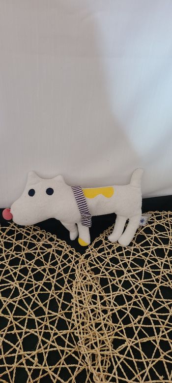 Doudou tétine bébé garçon en bouclette éponge petit bateau