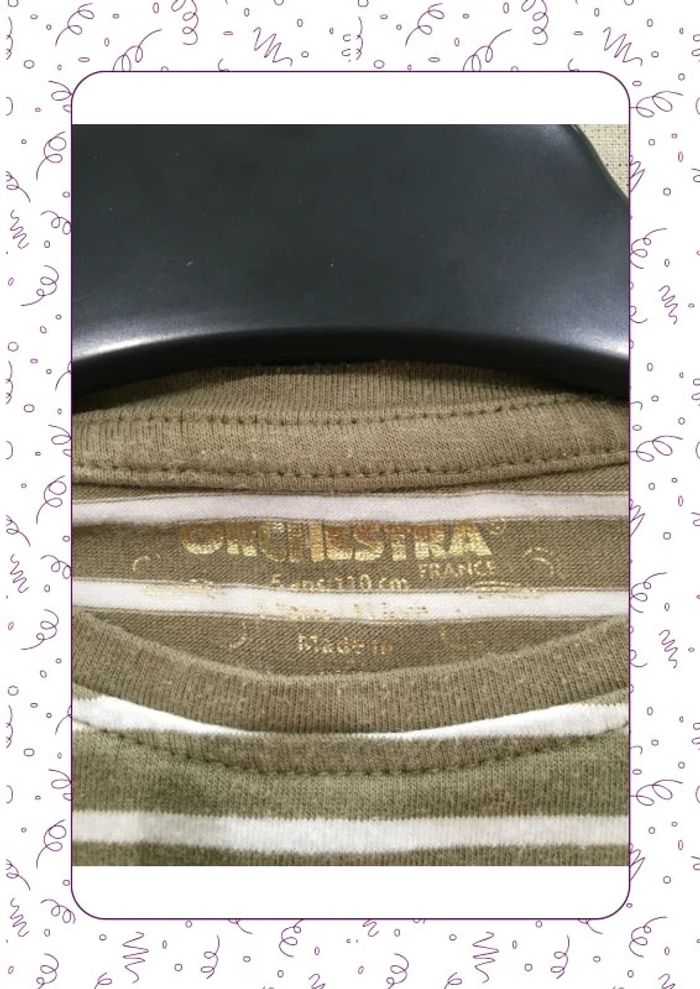 Lot de 3 tee-shirts kaki et blanc orchestra - photo numéro 3