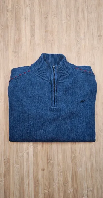 Pull col Montant bleu L Outdoor Système 
- Tendance & Confortable