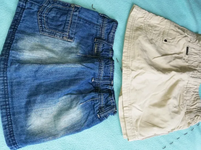 Lot de deux Short-jupe beige et jeans - photo numéro 3