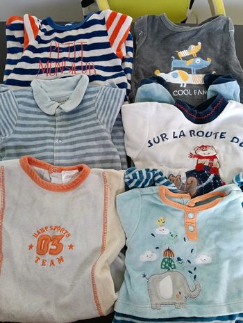 Lot 6 pyjamas chaud 3 mois